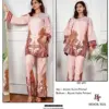 Hoor Tex Imported Rayon Satin Printed Readymade Co-ord Set