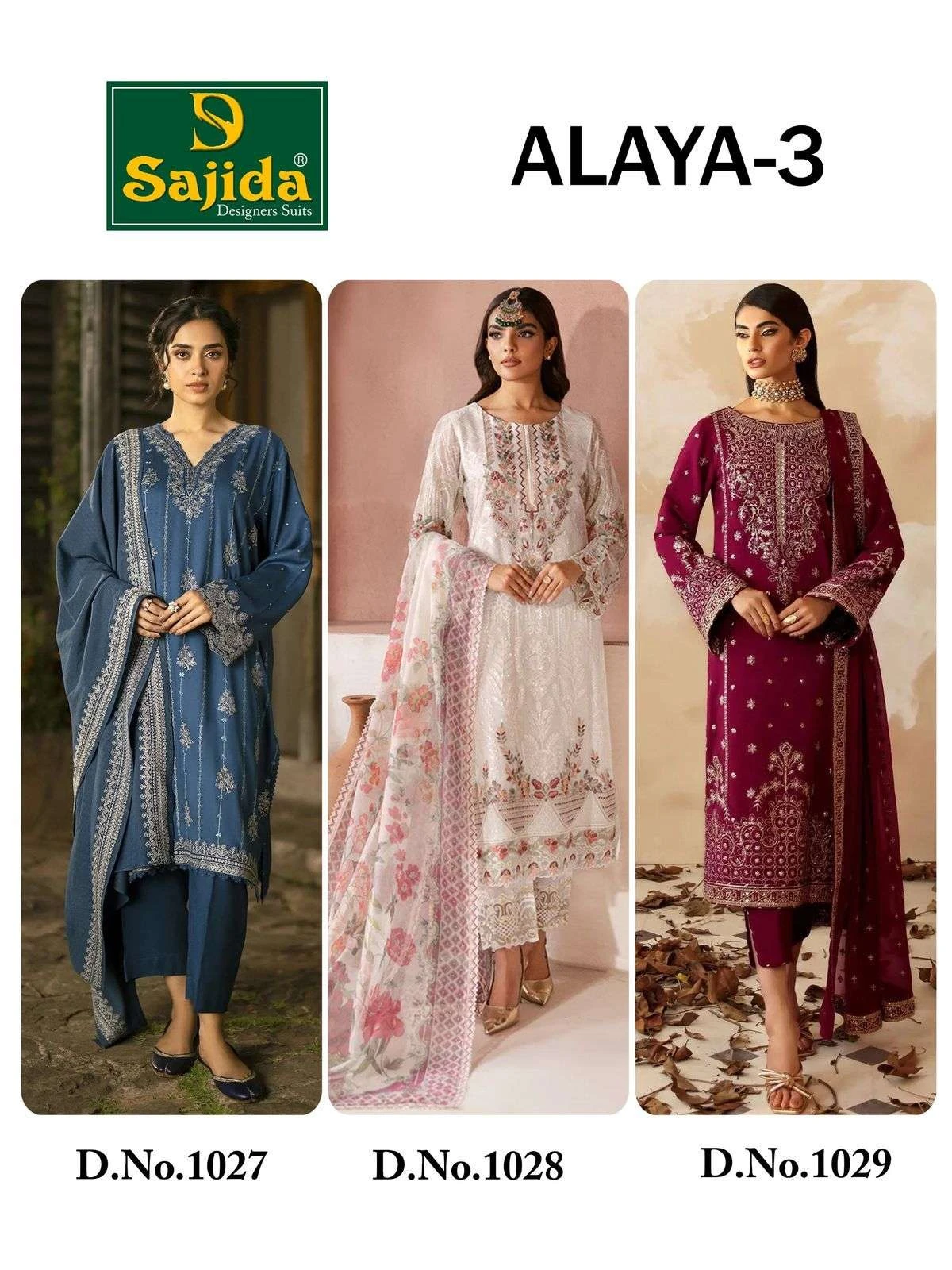 Sajida Designer Alaya Vol 3 – 1027-1028-1029